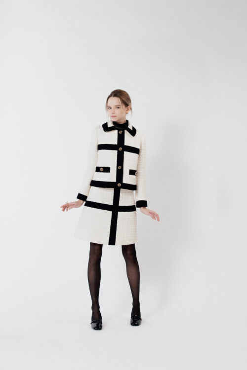 GONNA TWEED BOUCLÉ BIANCA