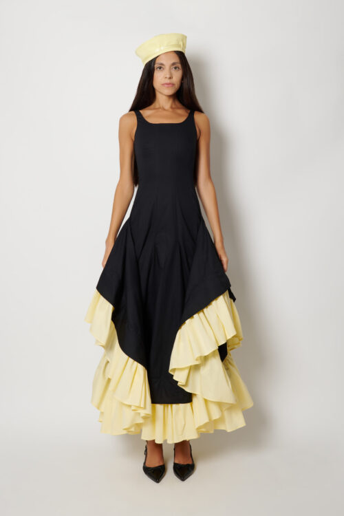 ABITO BALZA ASIMMETRICA NERO