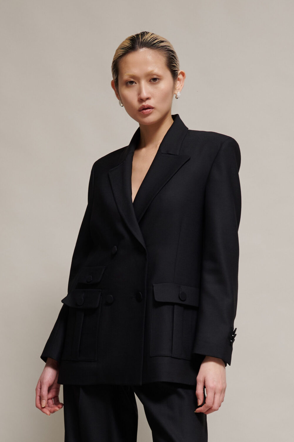 BLAZER FRESCO LANA NERO