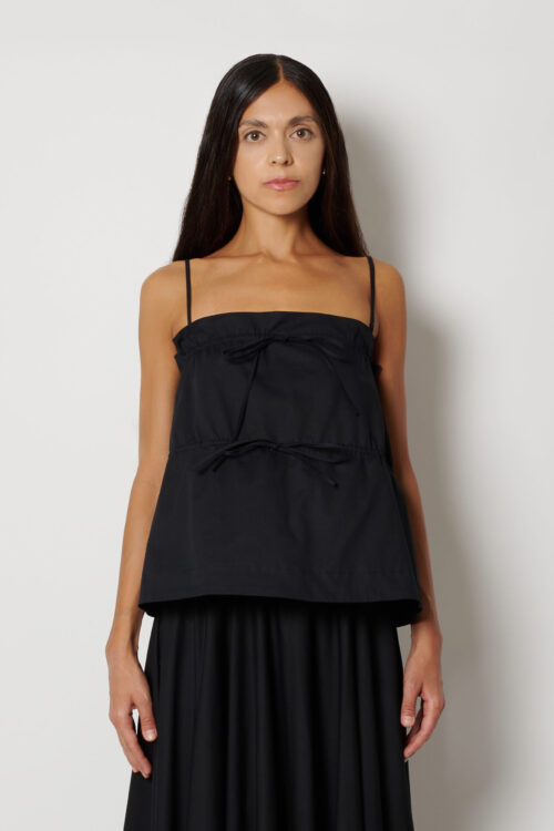 TOP COTONE NERO – COULISSE