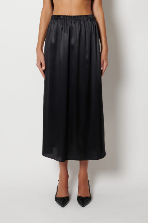 GONNA MIDI SETA NERO