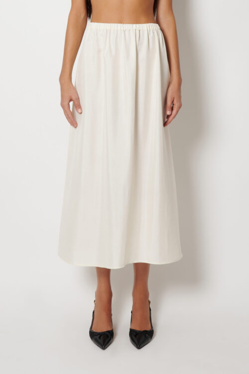 GONNA MIDI SETA AVORIO